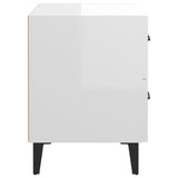 ZNTS Bedside Cabinet High Gloss White 40x35x47.5 cm 812000