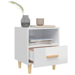 ZNTS Bedside Cabinet High Gloss White 40x35x47 cm 812018