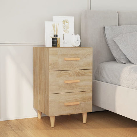 ZNTS Bedside Cabinet Sonoma Oak 40x40x66 cm Engineered Wood 812081