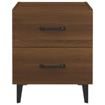ZNTS Bedside Cabinet Brown Oak 40x35x47.5 cm 817295