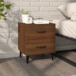 ZNTS Bedside Cabinet Brown Oak 40x35x47.5 cm 817295