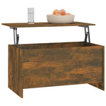 ZNTS Coffee Table Smoked Oak 102x55.5x52.5 cm Engineered Wood 819266
