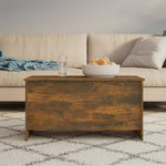 ZNTS Coffee Table Smoked Oak 102x55.5x52.5 cm Engineered Wood 819266