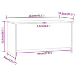 ZNTS Coffee Table Smoked Oak 102x55.5x52.5 cm Engineered Wood 819266