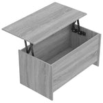 ZNTS Coffee Table Grey Sonoma 102x55.5x52.5 cm Engineered Wood 819267