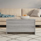 ZNTS Coffee Table Grey Sonoma 102x55.5x52.5 cm Engineered Wood 819267