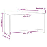 ZNTS Coffee Table Grey Sonoma 102x55.5x52.5 cm Engineered Wood 819267