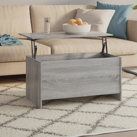 ZNTS Coffee Table Grey Sonoma 102x55.5x52.5 cm Engineered Wood 819267