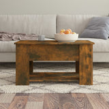 ZNTS Coffee Table Smoked Oak 79x49x41 cm Engineered Wood 819275