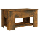 ZNTS Coffee Table Smoked Oak 79x49x41 cm Engineered Wood 819275