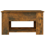 ZNTS Coffee Table Smoked Oak 79x49x41 cm Engineered Wood 819275