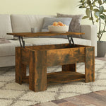 ZNTS Coffee Table Smoked Oak 79x49x41 cm Engineered Wood 819275