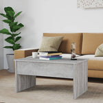 ZNTS Coffee Table Grey Sonoma 80x50.5x41.5 cm Engineered Wood 819288