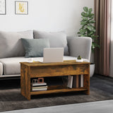 ZNTS Coffee Table Smoked Oak 102x50x52.5 cm Engineered Wood 819290
