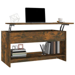 ZNTS Coffee Table Smoked Oak 102x50x52.5 cm Engineered Wood 819290