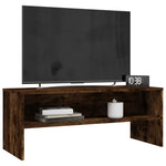 ZNTS TV Cabinet Smoked Oak 100x40x40 cm Engineered Wood 815231