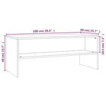 ZNTS TV Cabinet Smoked Oak 100x40x40 cm Engineered Wood 815231
