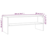 ZNTS TV Cabinet Smoked Oak 100x40x40 cm Engineered Wood 815231