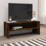 ZNTS TV Cabinet Smoked Oak 100x40x40 cm Engineered Wood 815231