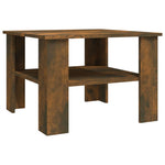 ZNTS Coffee Table Smoked Oak 60x60x42 cm Engineered Wood 815264