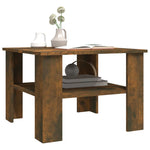 ZNTS Coffee Table Smoked Oak 60x60x42 cm Engineered Wood 815264