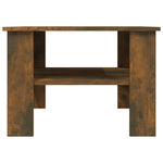 ZNTS Coffee Table Smoked Oak 60x60x42 cm Engineered Wood 815264