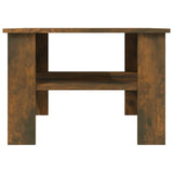 ZNTS Coffee Table Smoked Oak 60x60x42 cm Engineered Wood 815264