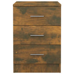ZNTS Bedside Cabinets 2 pcs Smoked Oak 38x35x56 cm Engineered Wood 815322