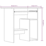 ZNTS Desk Grey Sonoma 80x45x74 cm Engineered Wood 815478