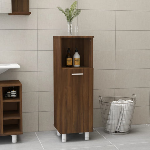 ZNTS Bathroom Cabinet Brown Oak 30x30x95 cm Engineered Wood 815608