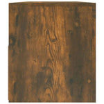 ZNTS TV Cabinet with LED Lights Smoked Oak 90x35x40 cm 815690
