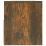 ZNTS TV Cabinet with LED Lights Smoked Oak 90x35x40 cm 815690