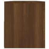 ZNTS TV Cabinet with LED Lights Brown Oak 90x35x40 cm 815692