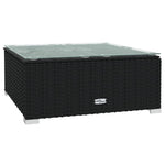ZNTS 8 Piece Garden Lounge Set with Cushions Poly Rattan Black 3101465