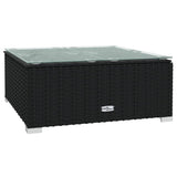 ZNTS 8 Piece Garden Lounge Set with Cushions Poly Rattan Black 3101465