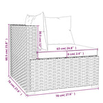 ZNTS 6 Piece Garden Lounge Set with Cushions Poly Rattan Grey 3102205