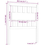 ZNTS Bed Headboard 80.5x4x100 cm Solid Wood Pine 818545
