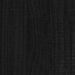 ZNTS Bed Frame without Mattress Black 120x200 cm Solid Wood 3104607