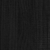 ZNTS Bed Frame without Mattress Black 120x200 cm Solid Wood 3104607