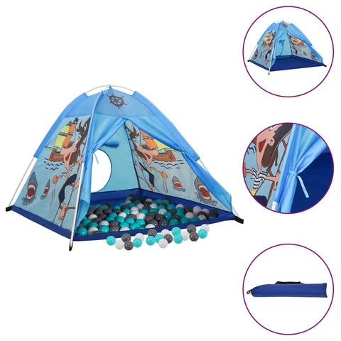 ZNTS Children Play Tent with 250 Balls Blue 120x120x90 cm 3107743