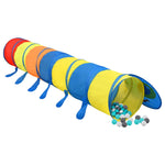 ZNTS Children Play Tunnel with 250 Balls Multicolour 245 cm Polyester 3107761