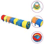 ZNTS Children Play Tunnel with 250 Balls Multicolour 245 cm Polyester 3107761