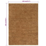 ZNTS Handmade Loop Pile Rug 120x180 cm Jute and Cotton 344998
