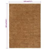 ZNTS Handmade Loop Pile Rug 120x180 cm Jute and Cotton 344998