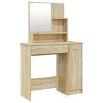 ZNTS Dressing Table with Mirror Sonoma Oak 86.5x35x136 cm 802960