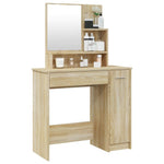 ZNTS Dressing Table with Mirror Sonoma Oak 86.5x35x136 cm 802960
