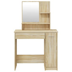 ZNTS Dressing Table with Mirror Sonoma Oak 86.5x35x136 cm 802960