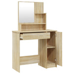 ZNTS Dressing Table with Mirror Sonoma Oak 86.5x35x136 cm 802960