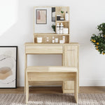 ZNTS Dressing Table with Mirror Sonoma Oak 86.5x35x136 cm 802960