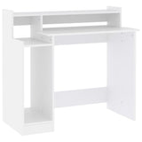 ZNTS Desk with LED Lights White 97x45x90 cm Engineered Wood 805552